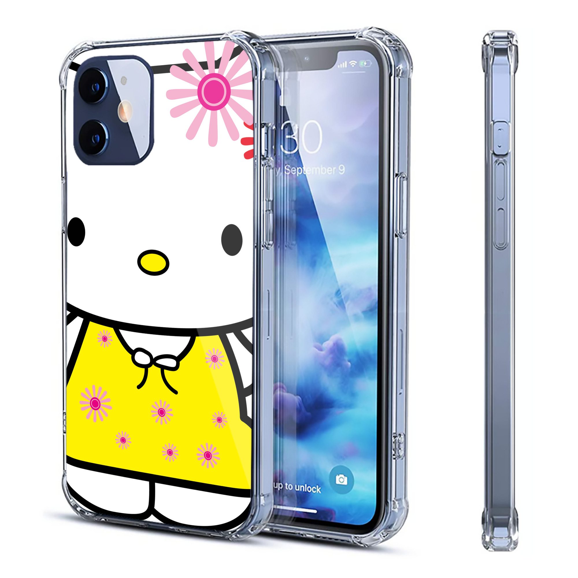 （画像用） Hello Kitty ハローキティ 【iPhone 12シリーズ対応】透明スマホケース（クリアソフトケース）